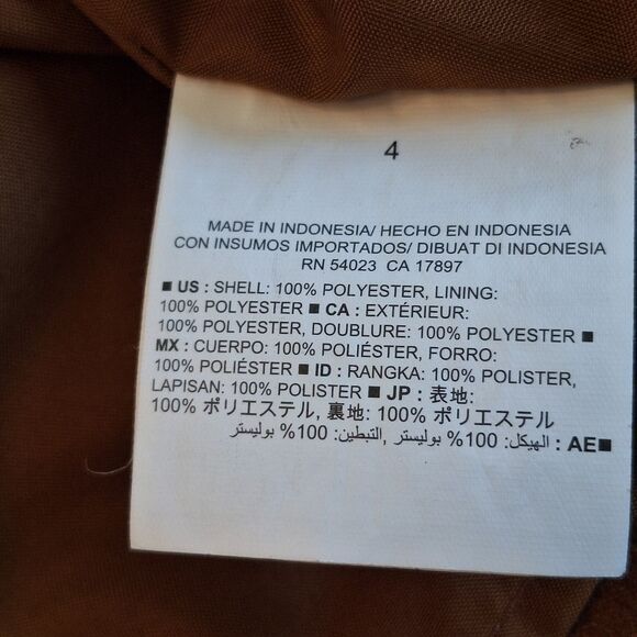 Old Navy Faux Suede A-Line Mini Skirt Pockets Lined Size 4 Autumn Warm Brown EUC - Picture 14 of 14